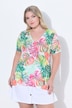 Rainbow Monstera Short Sleeve V-Neck Tee