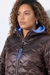 Steppjacke, Cord-Einfassungen, Kapuze