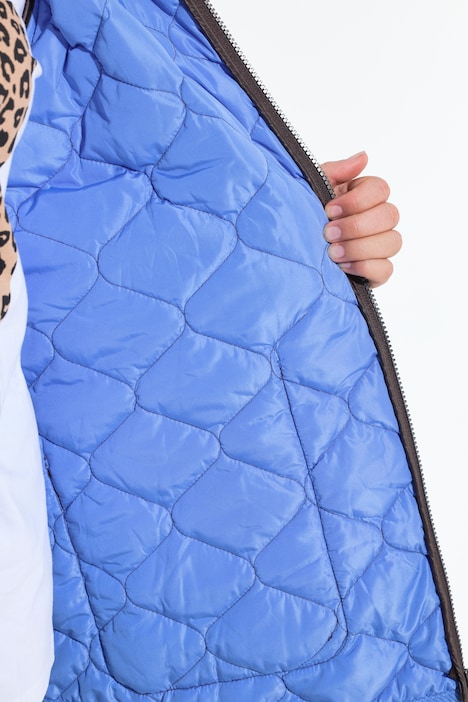 Steppjacke, Cord-Einfassungen, Kapuze