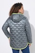 Veste matelassée, bordures en velours côtelé, capuche