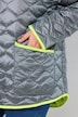 Veste matelassée, bordures en velours côtelé, capuche