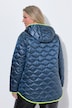 Veste matelassée, bordures en velours côtelé, capuche