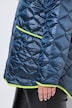 Veste matelassée, bordures en velours côtelé, capuche