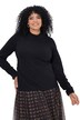 Shirt, Slim, Rollkragen, geraffter Langarm