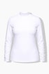 Shirt, Slim, Rollkragen, geraffter Langarm