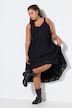 Midi-Trägerkleid, A-Linie, Lochstickerei, Volants