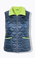 Steppweste, Cord-Einfassungen, Hemdkragen, Zipper