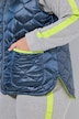 Steppweste, Cord-Einfassungen, Hemdkragen, Zipper