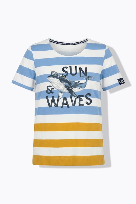 T-Shirt, 1/2 Arm, Rundhals, Platzierter Print, OEKO-TEX