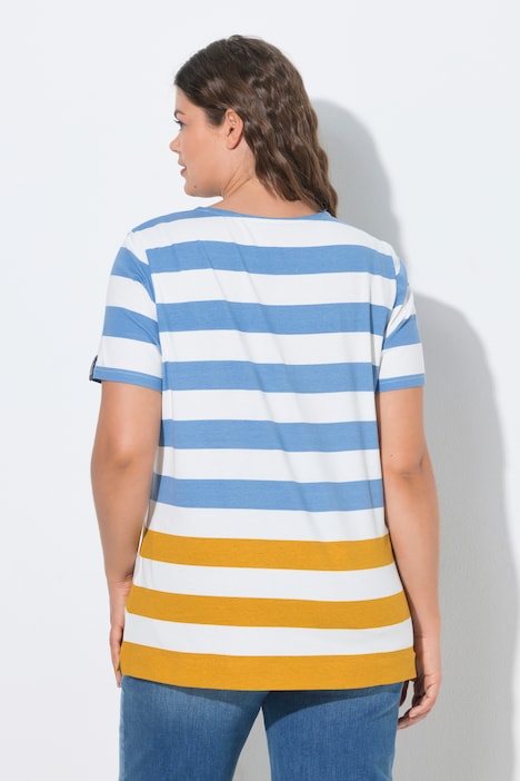 T-Shirt, 1/2 Arm, Rundhals, Platzierter Print, OEKO-TEX