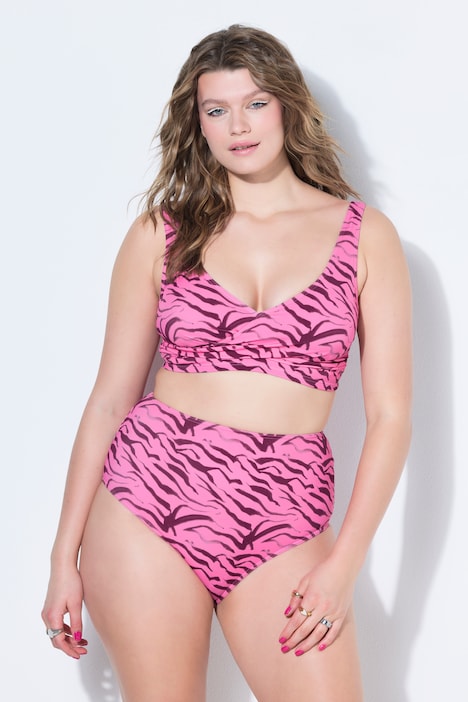 Bikini, Color Zebra, drapierte Büste, Softcups