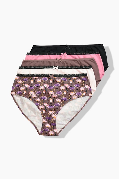 5 Pack of Midi Briefs- Floral Bloom