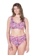 Horní díl bikin, měkké košíčky, květinový vzor V výstřih
