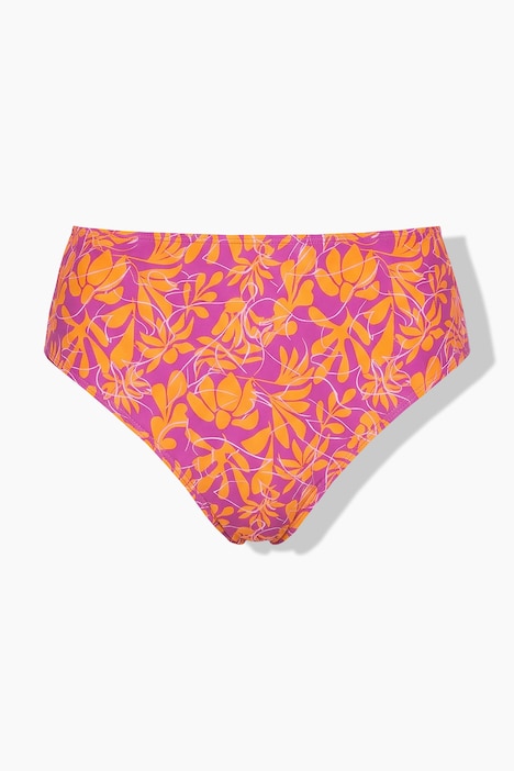Bikini Slip, Panty, Neon Flowers, High Waist, Shaping