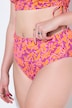 Bikini Slip, Panty, Neon Flowers, High Waist, Shaping