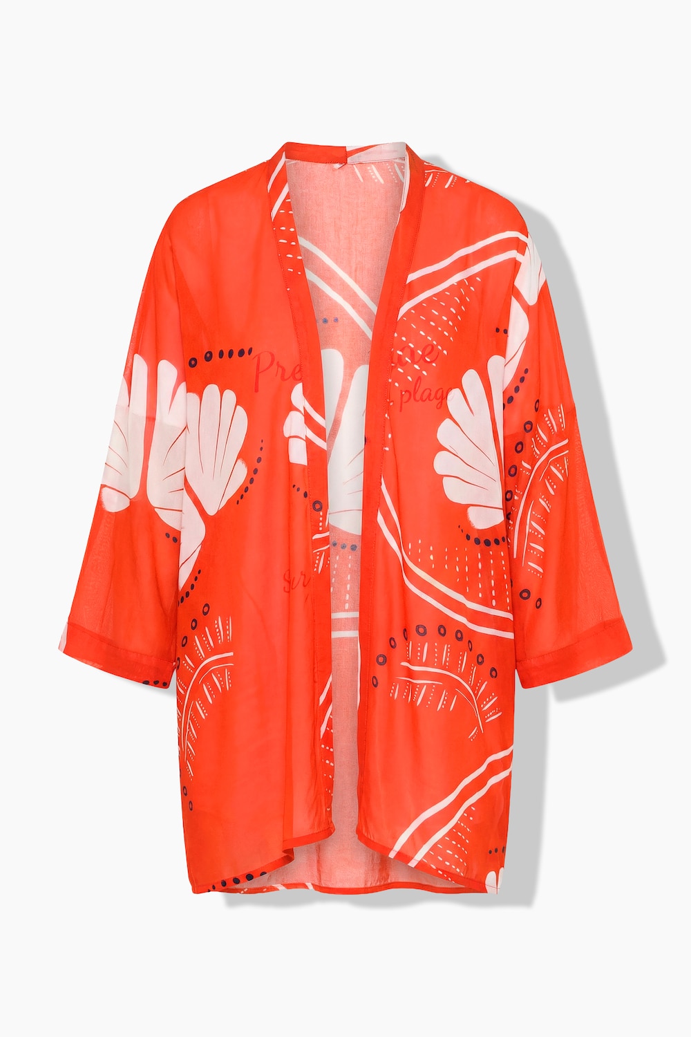 Stora storlekar Kimono, Dam, röd, storlek: 54, Viskos, Angel of Style