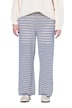Kalhoty, široké nohavice, proužky a struktura, elastický pas
