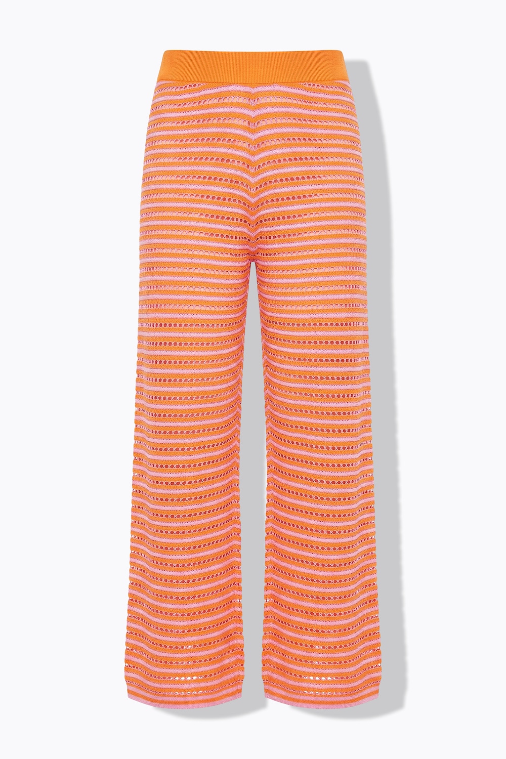 Stora storlekar Byxor med vida ben, Dam, rosa, storlek: 54/56, Bomull/Polyester, Studio Untold