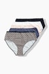 Midislips, 5er-Pack, Muster/Farben