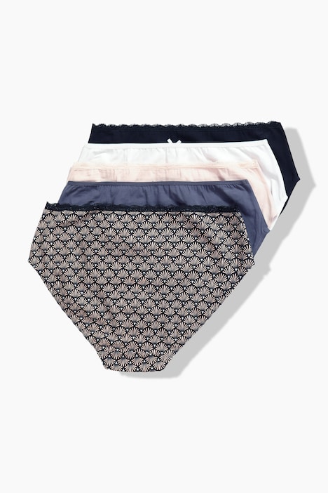 Midislips, 5er-Pack, Muster/Farben