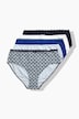 Midislips, 5er-Pack, Muster/Farben