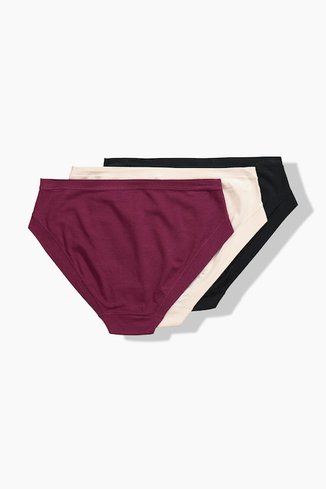 Lot de 3 slips midi, matière ultra-douce