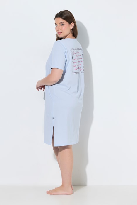 Bigshirt, Brieftauben, V-Ausschnitt, Halbarm