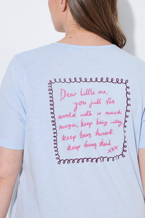 Bigshirt, Brieftauben, V-Ausschnitt, Halbarm