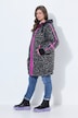 Boucle-uldlook-jakke, oversize , hætte