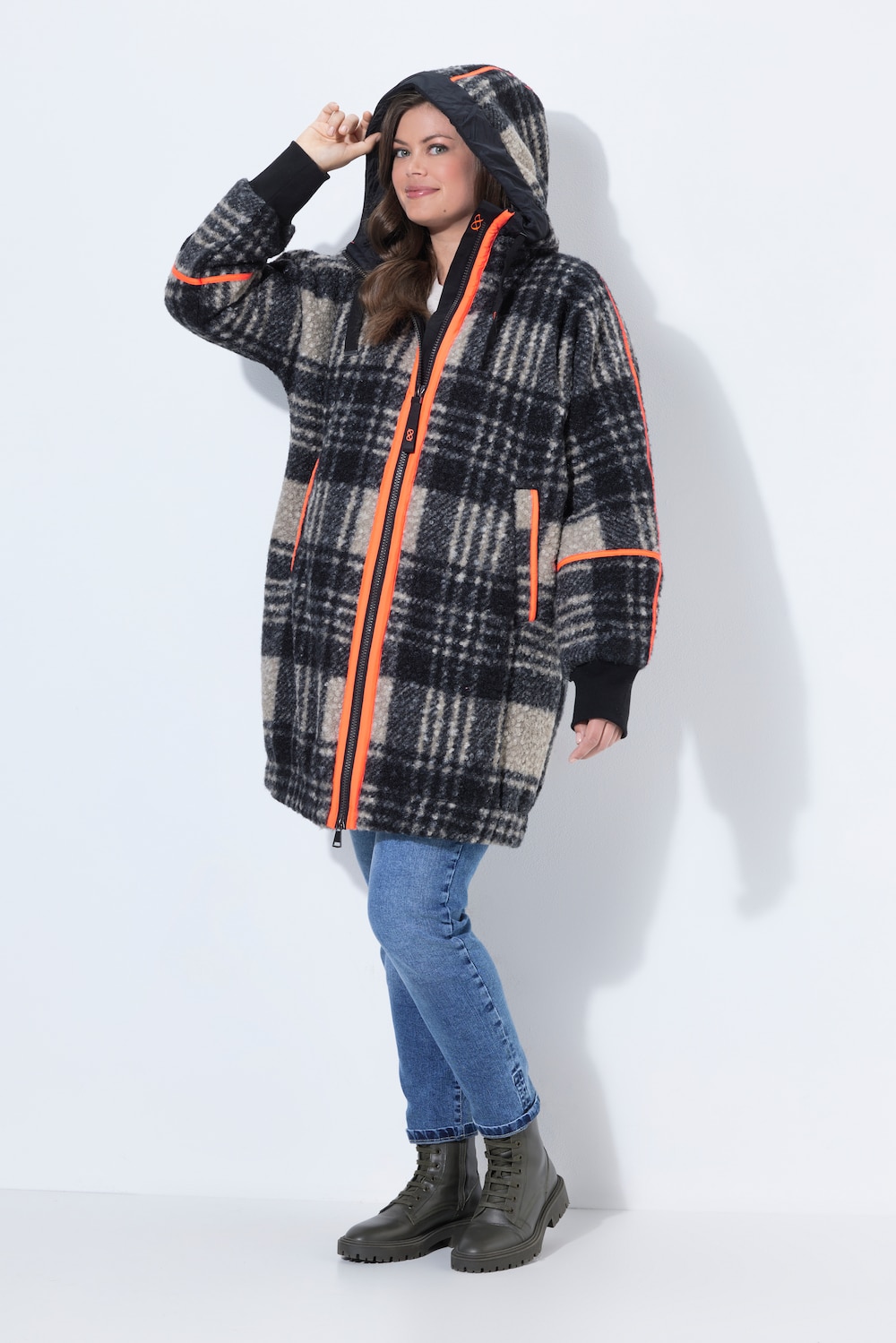 Teddyjacke, Oversize , Kapuze