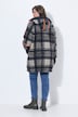 Boucle-uldlook-jakke, oversize , hætte