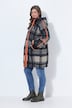 Boucle-uldlook-jakke, oversize , hætte