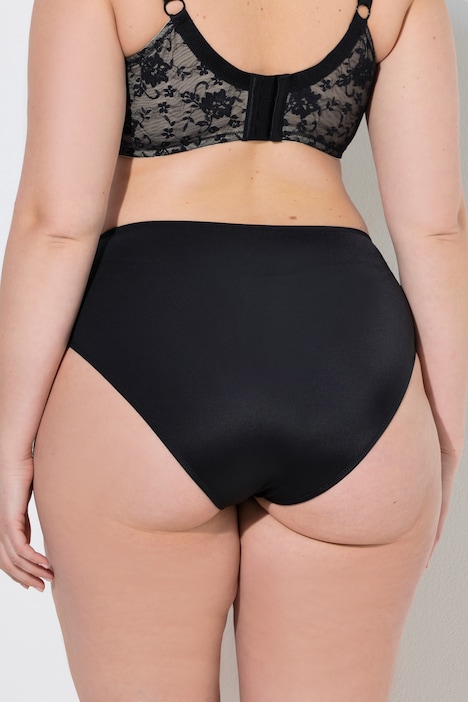 Midislip, Vorderseite aus blickdicht unterlegter Spitze