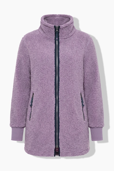 Collared Teddy Fleece Fully Lined Jacket