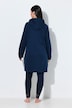 Loungewear-Kleid, Rhomenmotiv, Kapuze, Langarm