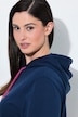 Loungewear-Kleid, Rhomenmotiv, Kapuze, Langarm