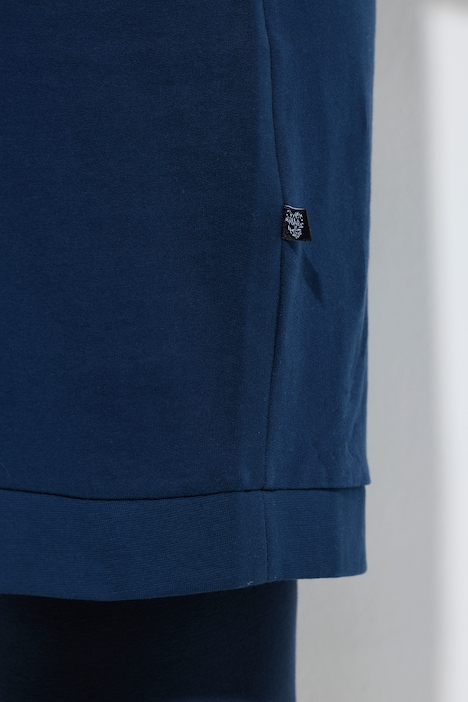 Loungewear-Kleid, Rhomenmotiv, Kapuze, Langarm