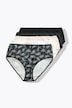 Lot de 5 culottes midi, cachemire / fines rayures / couleur unie