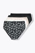 Lot de 5 culottes midi, cachemire / fines rayures / couleur unie