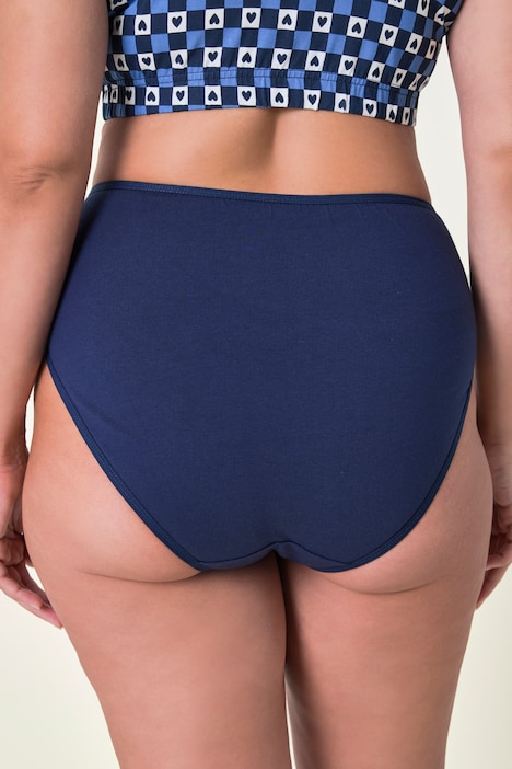 Midislips, 5er-Pack, Paisley, Nadelstreifen/einfarbig