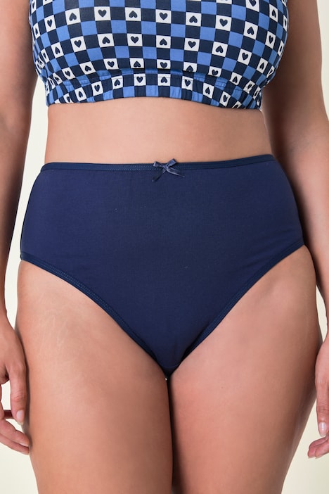Midislips, 5er-Pack, Paisley, Nadelstreifen/einfarbig