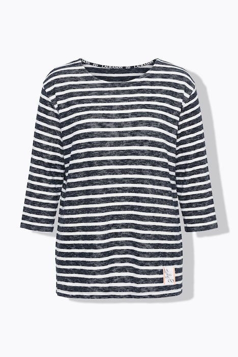 Bluza w paski, okrągły dekolt, rękaw 3/4
