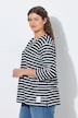 Bluza w paski, okrągły dekolt, rękaw 3/4