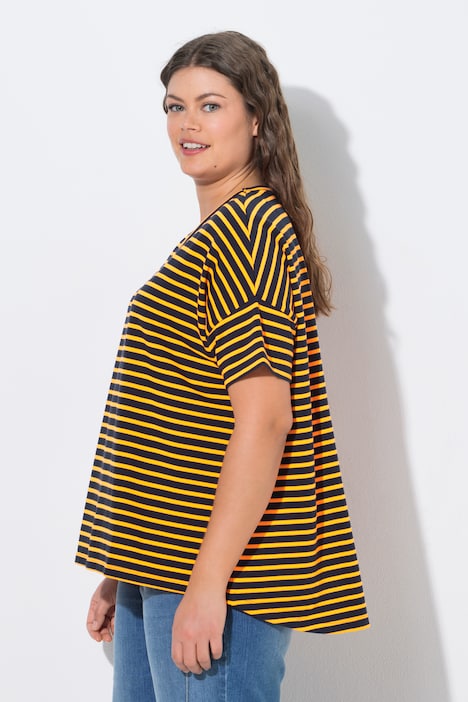 Ringelsweatshirt, Oversize,1/2 Arm