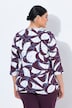 Graphic Leaf Print 3/4 Sleeve Tee
