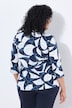 Graphic Leaf Print 3/4 Sleeve Tee