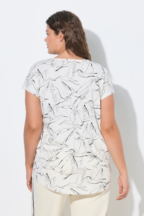 Shirt, Rundhals, 1/2 Arm, Allover Print, OEKO-TEX MIG