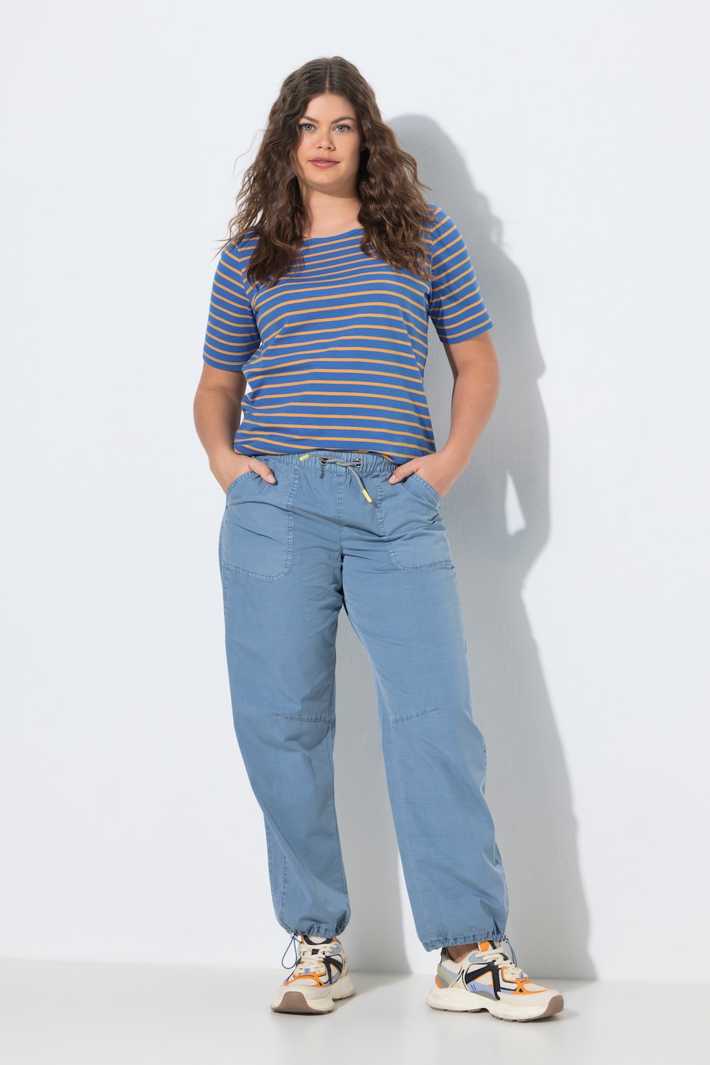 Weite Hose, elastisch Bund, Tunnelzüge