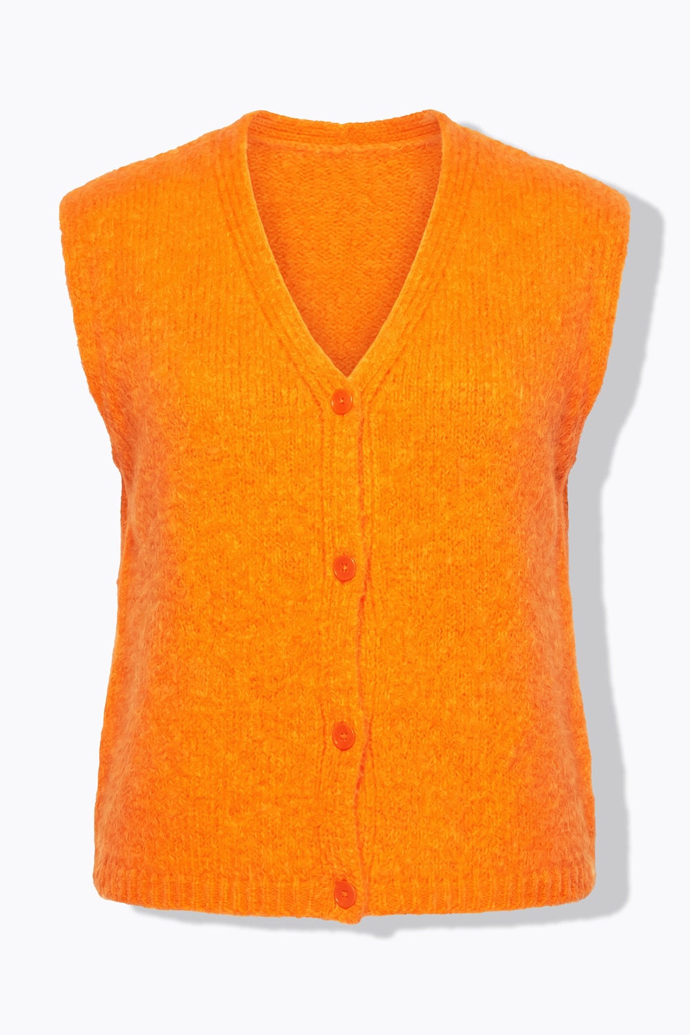 Stora storlekar Stickad väst, Dam, orange, storlek: 48/50, Syntetfibrer/Polyester, LAURASON