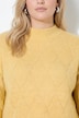 Pullover, Rauten, Oversized, Stehkragen, Langarm